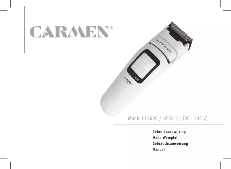 Page 1 de la notice Manuel utilisateur Carmen HC2610
