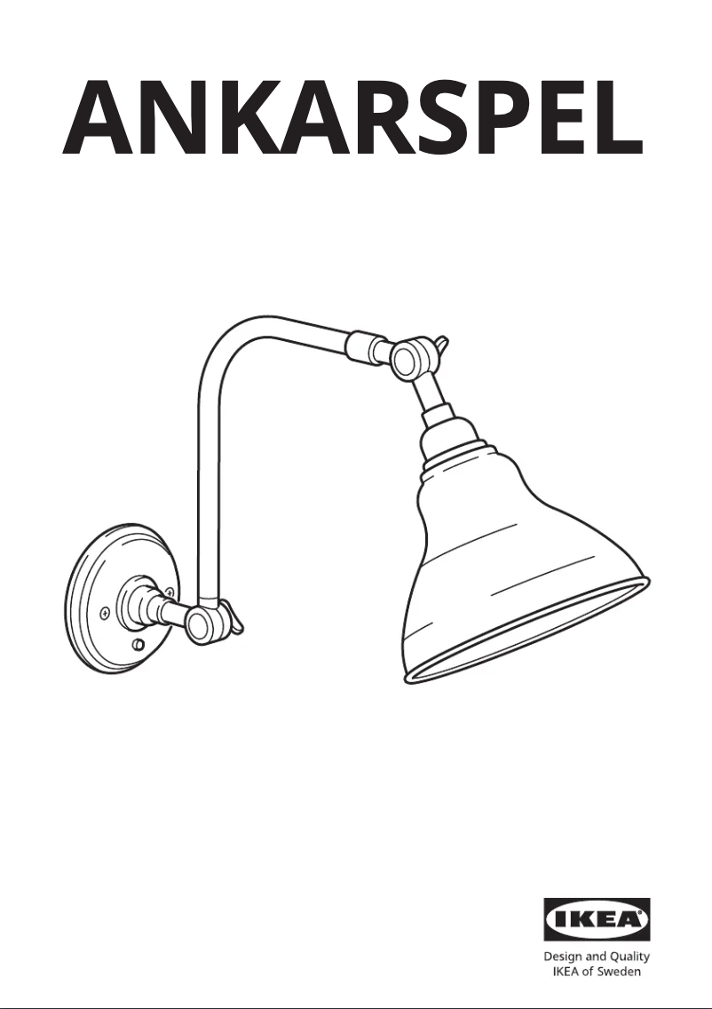 Page 1 de la notice Manuel utilisateur Ikea ANKARSPEL 604.943.53