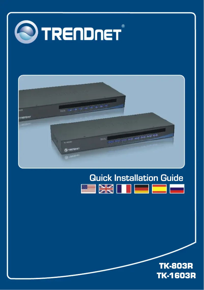 Page 1 de la notice Manuel utilisateur TRENDnet TK-803R