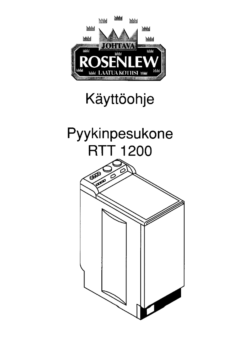 Page 1 de la notice Manuel utilisateur Rosenlew RTT1200