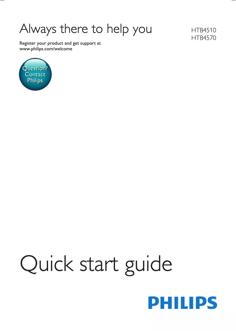 Page n°1 - Guide de démarrage rapide Philips HTB4570