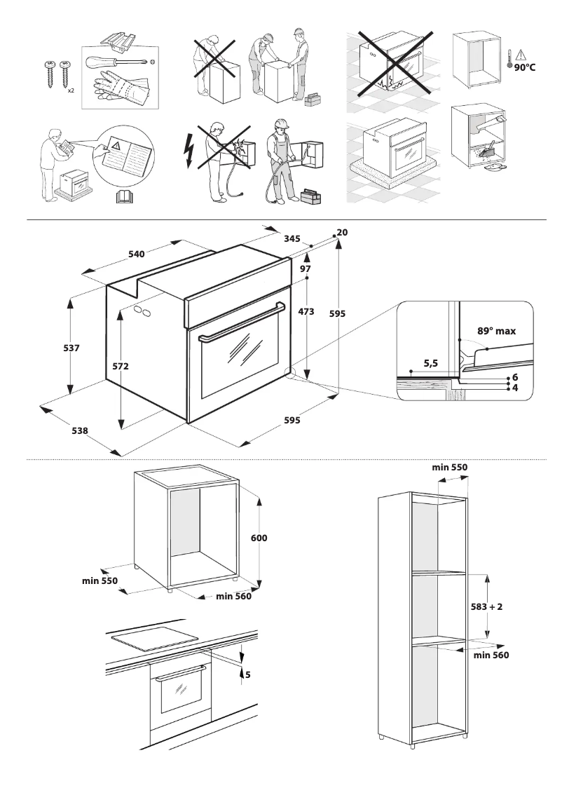 Page 1 de la notice Instructions de sécurité Whirlpool OAKZ9 7961 SP IX