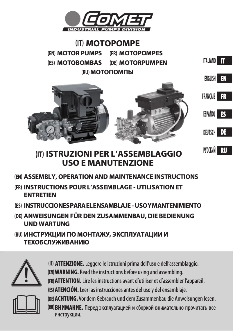 Página 1 del manual Manual de usuario Comet MTP FW2 MISTING
