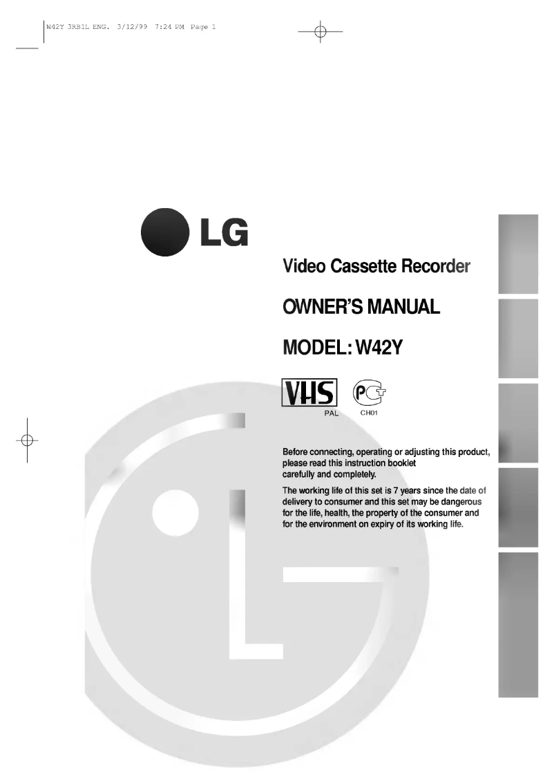 Page 1 of the manual User Manual LG W42Y