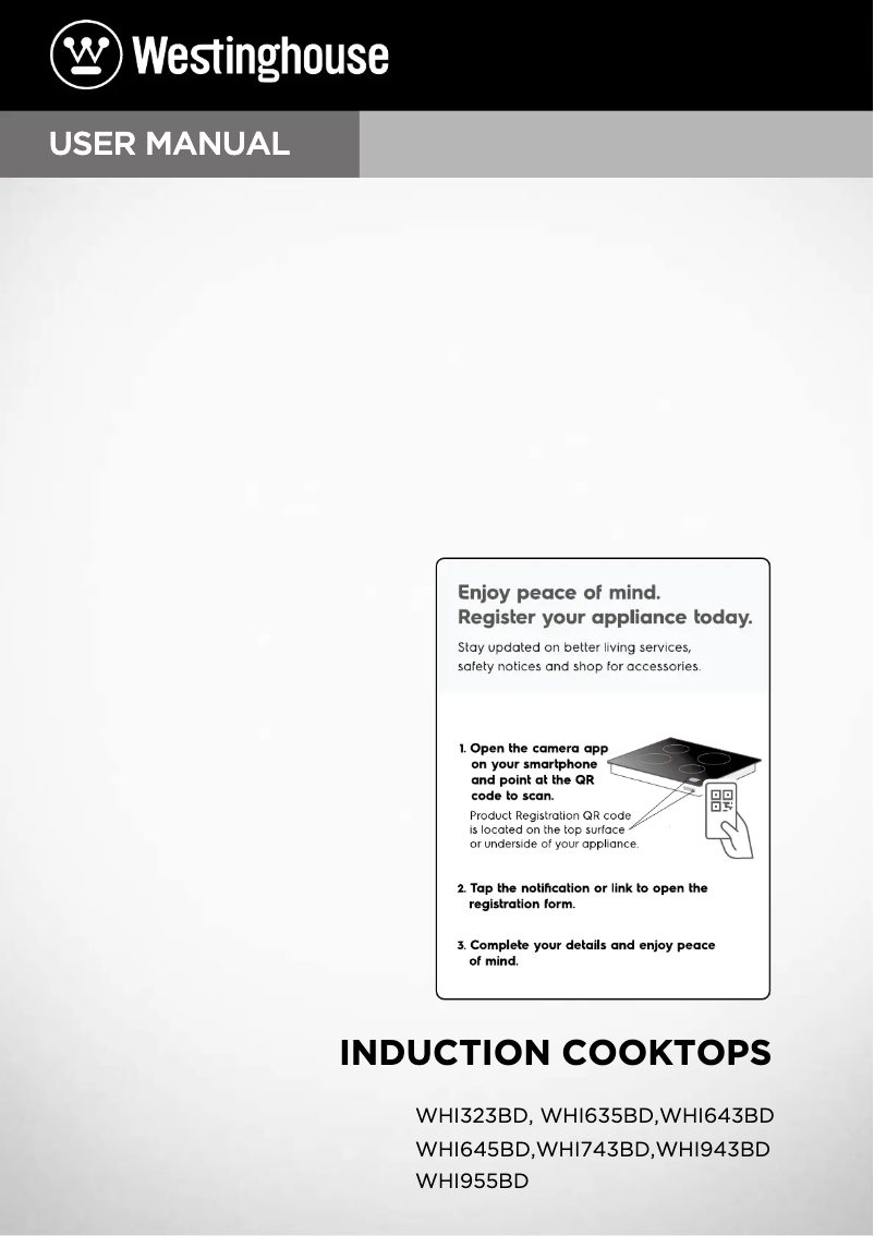 Página 1 del manual Manual de usuario Westinghouse WHI643BD