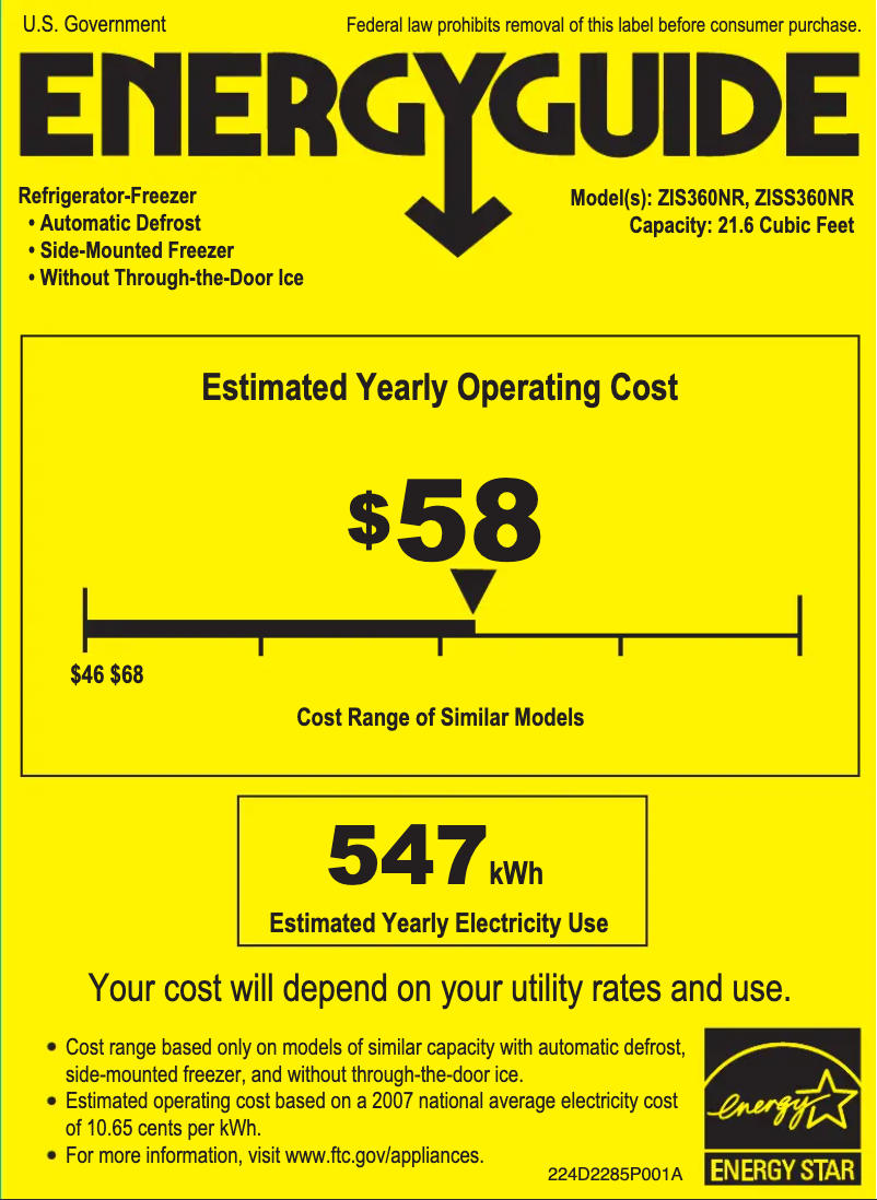 Image de la première page du manuel de l'appareil ZIS360NR
