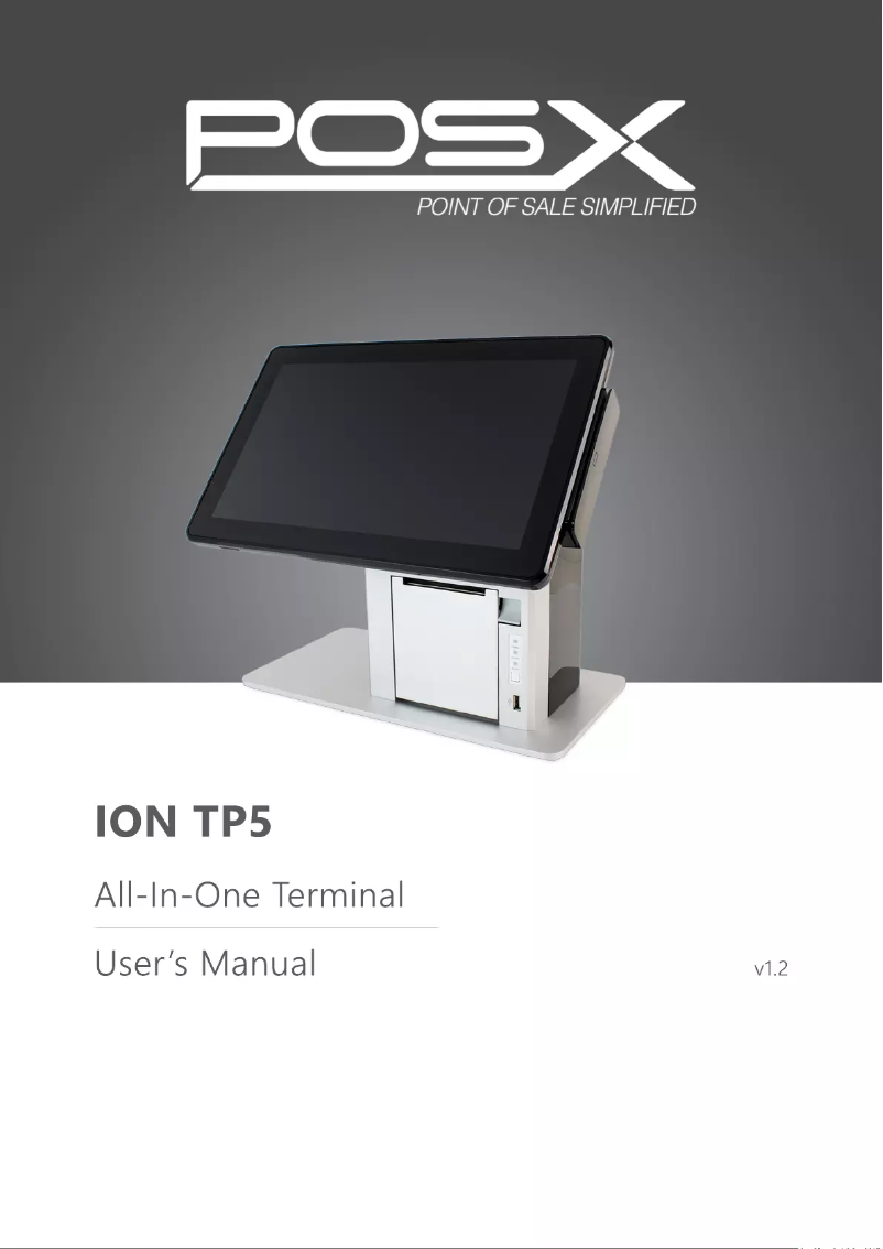 Page 1 de la notice Manuel utilisateur POS-X ION TP5