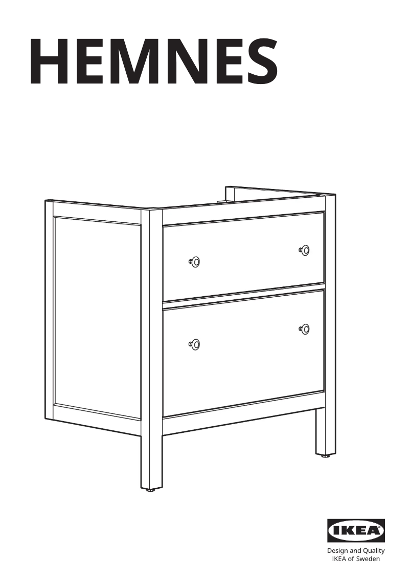 Page 1 de la notice Manuel utilisateur Ikea HEMNES 202.176.64