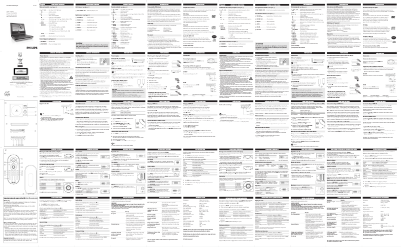 Page 1 of the manual Instruction Manual Philips PET706