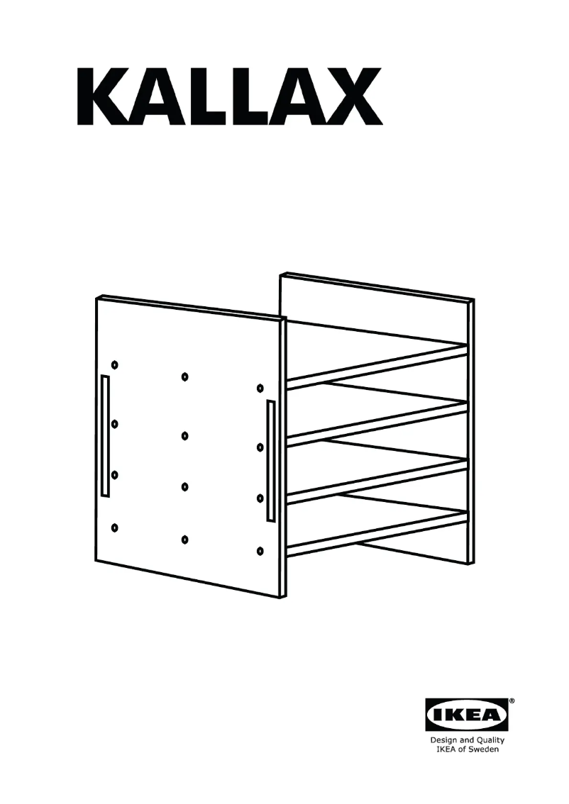 Page 1 de la notice Manuel utilisateur Ikea KALLAX 205.805.88