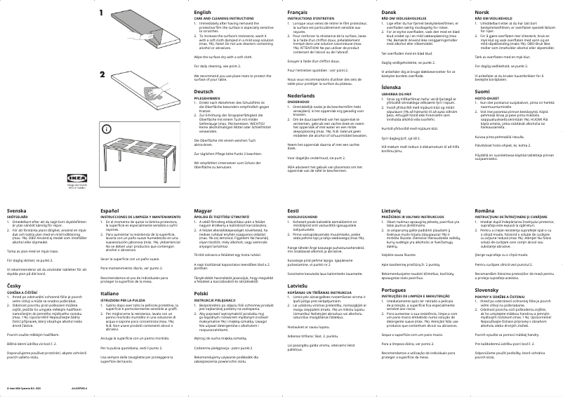 Page 1 de la notice Manuel utilisateur Ikea TUNSTA 505.541.06