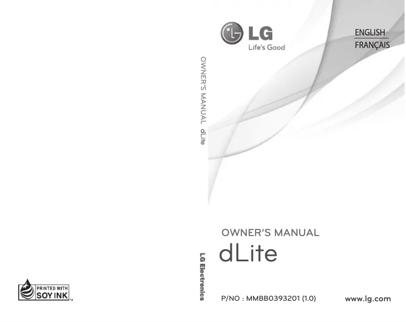 Page 1 de la notice Manuel utilisateur LG GD570AV