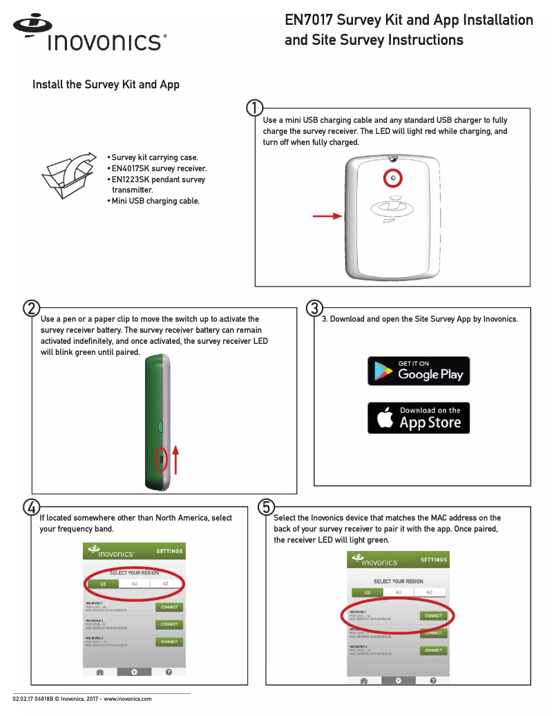 Page 1 de la notice Manuel utilisateur Inovonics EN7017