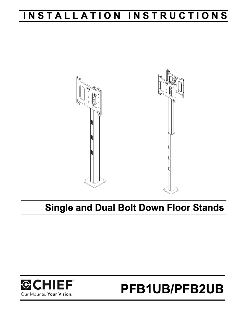 Page 1 de la notice Manuel utilisateur Chief PFB1UB