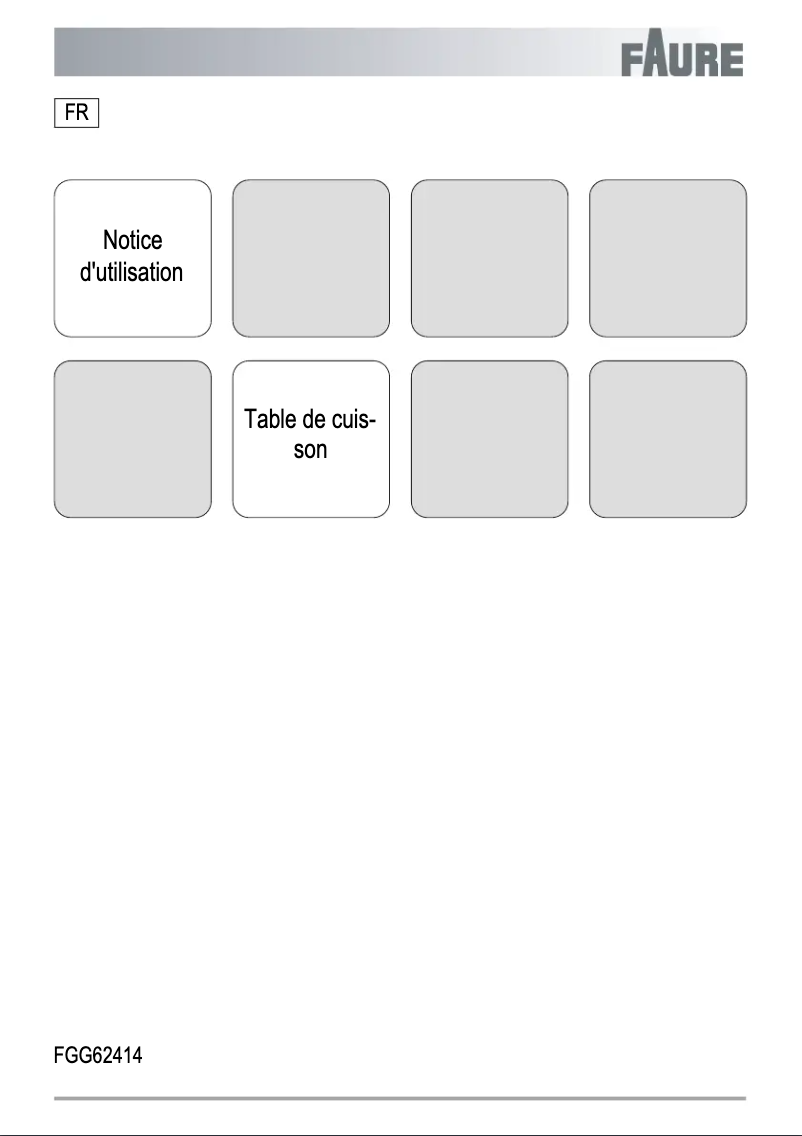 Page 1 de la notice Manuel utilisateur Faure FGG62414TA