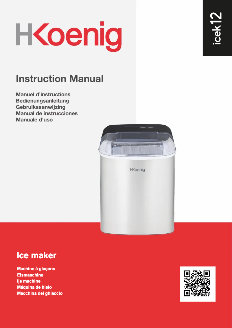 Page 1 de la notice Manuel utilisateur H.Koenig ICEK12