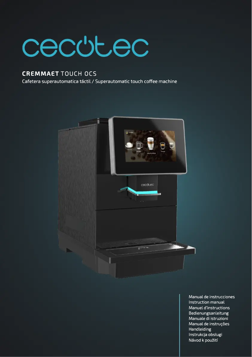 Página 1 del manual Manual de usuario Cecotec Cremmaet Touch OCS