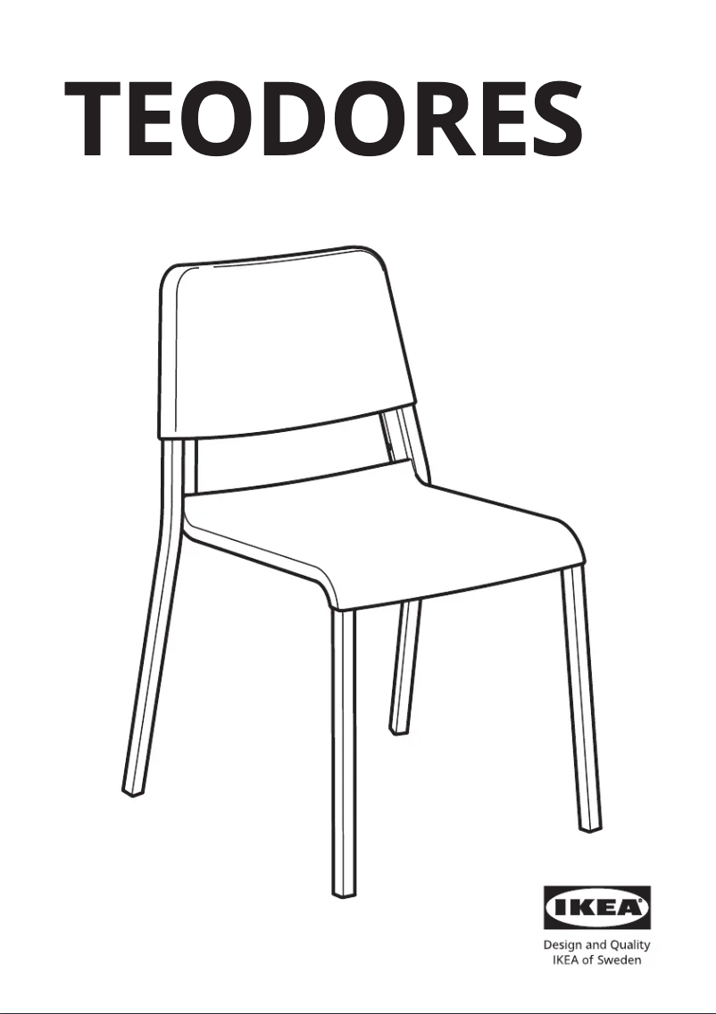 Page 1 de la notice Manuel utilisateur Ikea TEODORES 805.306.23