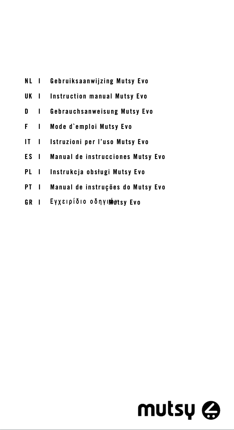 Página 1 del manual Manual de usuario Mutsy Evo