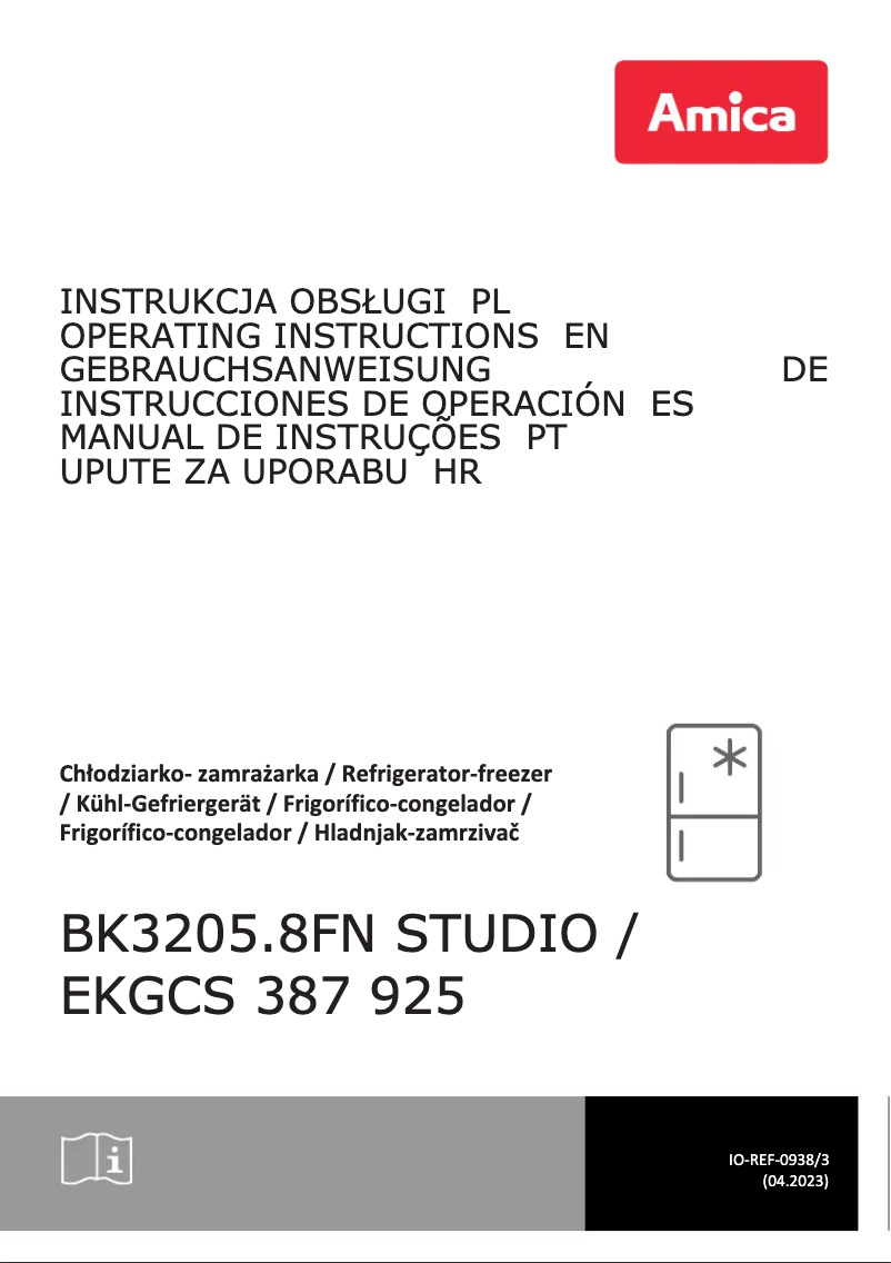 Page 1 de la notice Manuel utilisateur Amica EKGCS 387 925