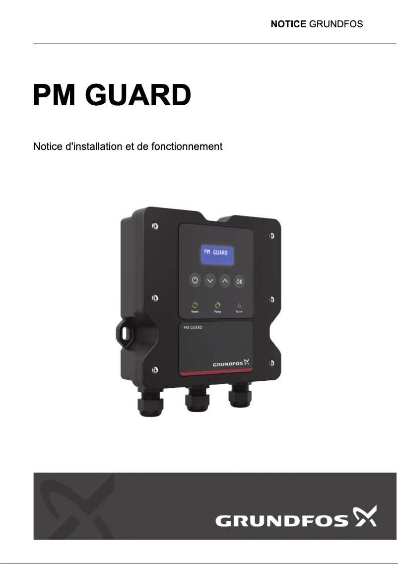 Page 1 de la notice Guide d'installation Grundfos PM 1
