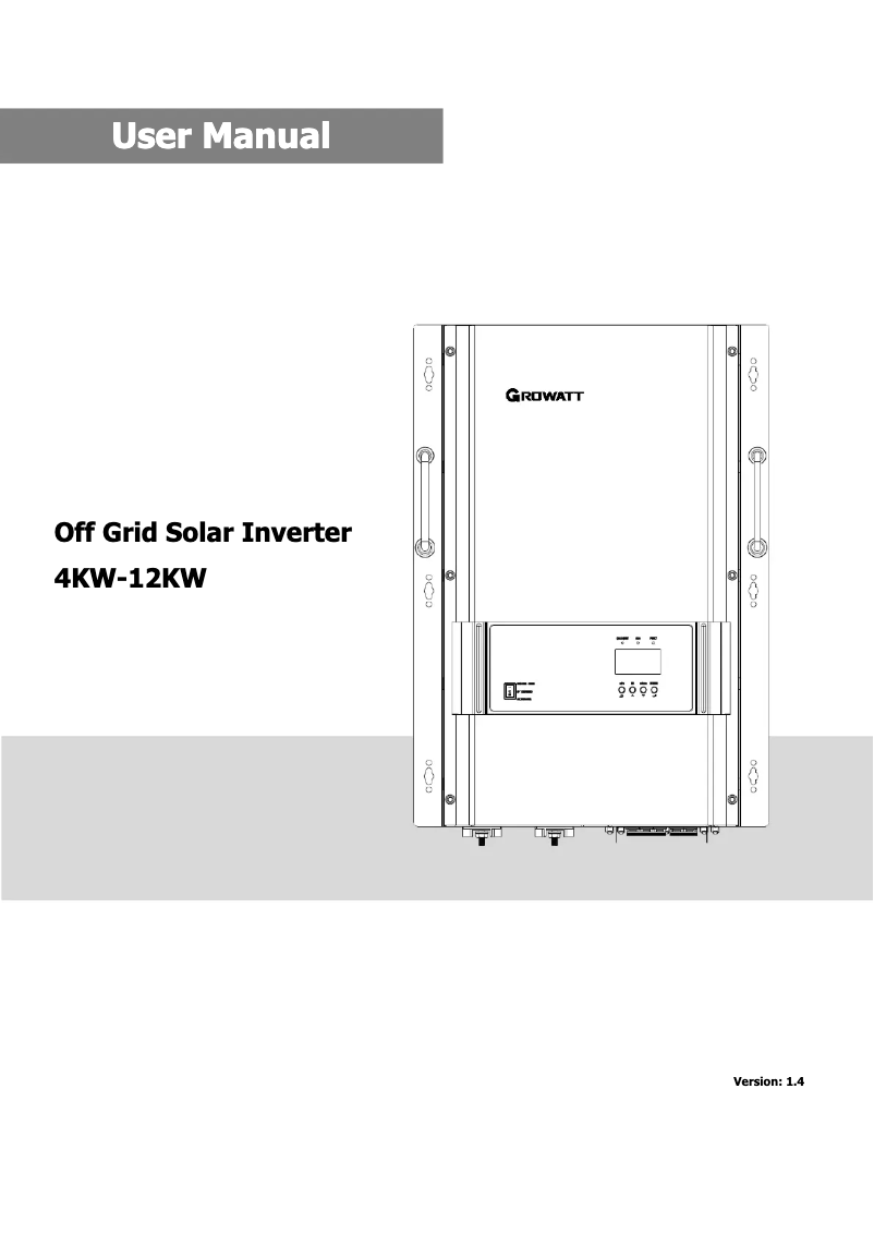 Page 1 de la notice Manuel utilisateur Growatt SPF 4-12KT HVM
