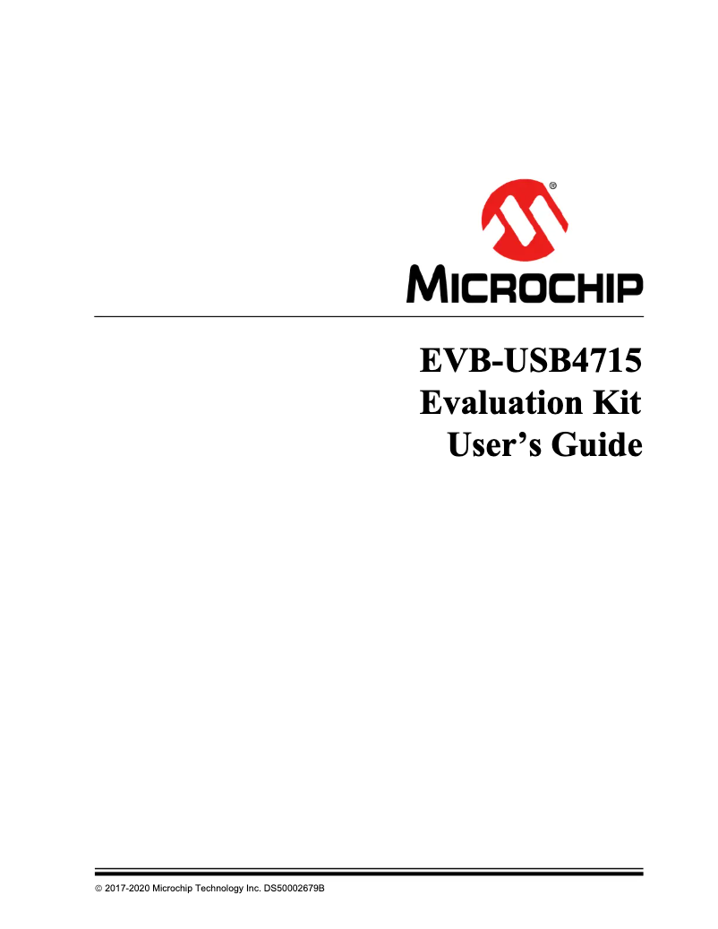 Page 1 de la notice Manuel utilisateur Microchip EVB-USB4715