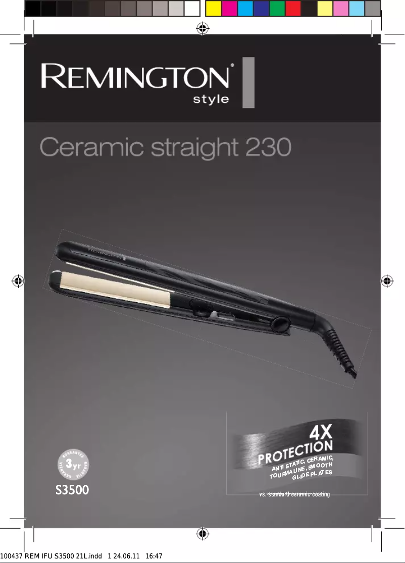 Página 1 del manual Manual de usuario Remington Ceramic Straight 230 S3500