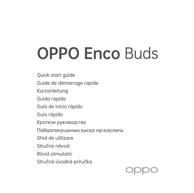 Page 1 de la notice Manuel utilisateur Oppo Enco Buds