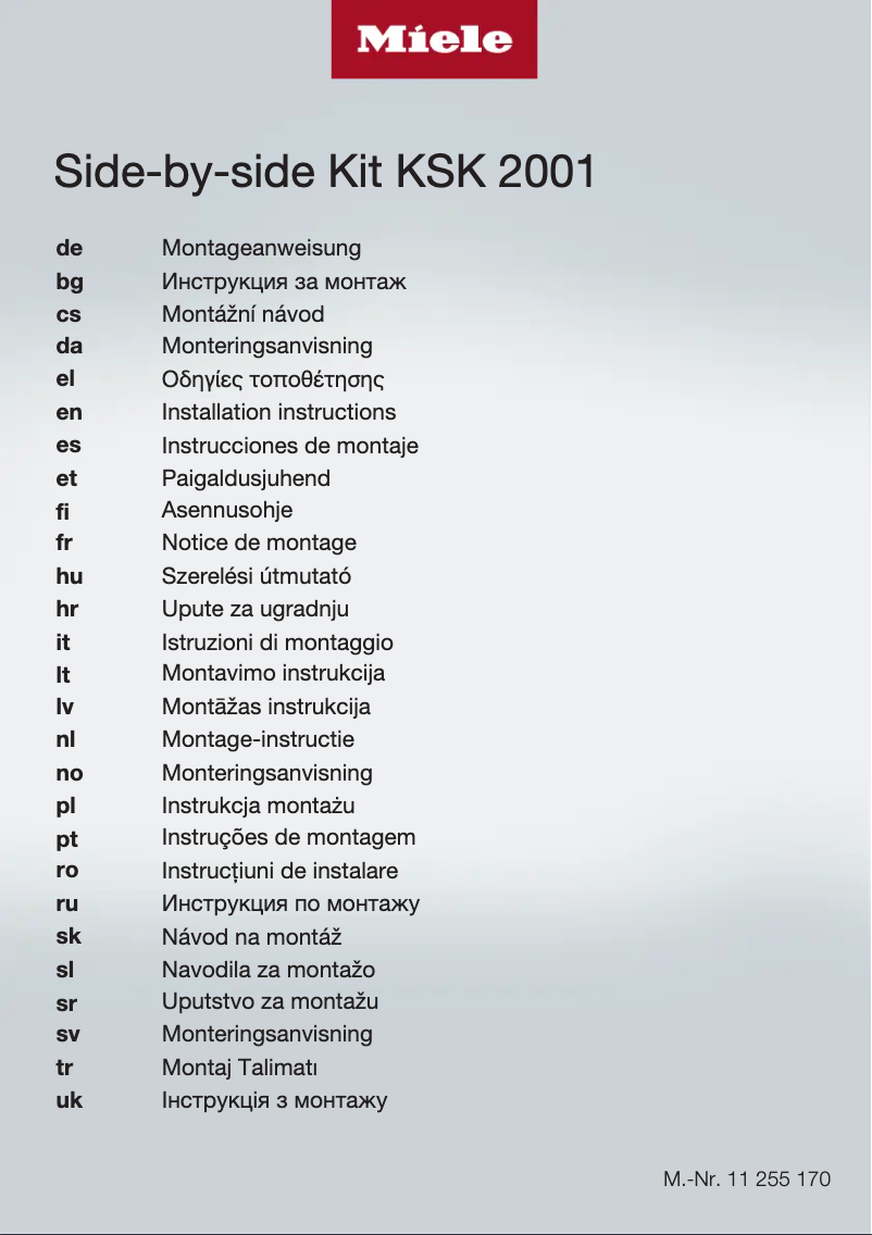 Image de la première page du manuel de l'appareil KSK 2001