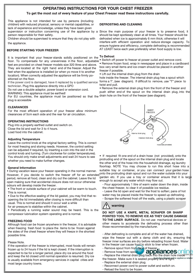 Page 1 de la notice Manuel utilisateur Westinghouse WCM5000WC