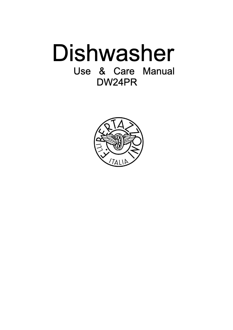 Page 1 de la notice Manuel d'utilisation et d'entretien Bertazzoni DW24PR