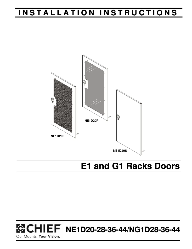 Page 1 of the manual User Manual Chief NG1D28F