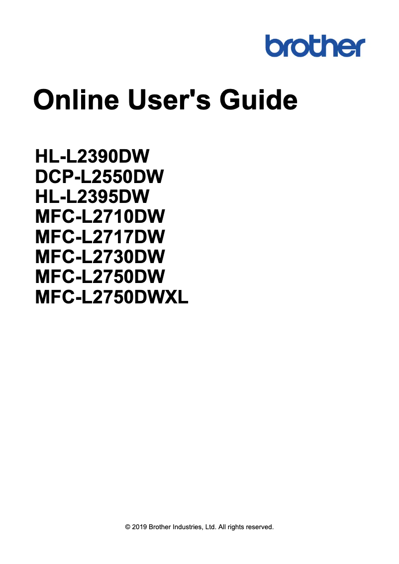 Page 1 de la notice Manuel utilisateur Brother RHL-L2395DW