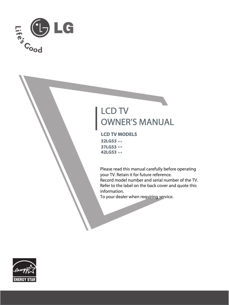 Page 1 de la notice Manuel utilisateur LG 325300