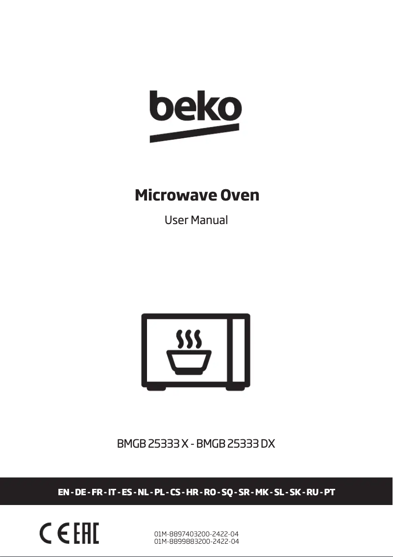 Page 1 of the manual User Manual Beko BMGB25333X