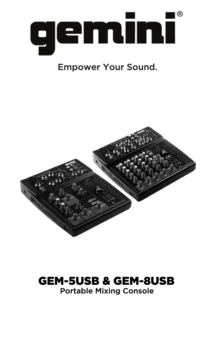 Página 1 del manual Manual de usuario Gemini GEM-05USB