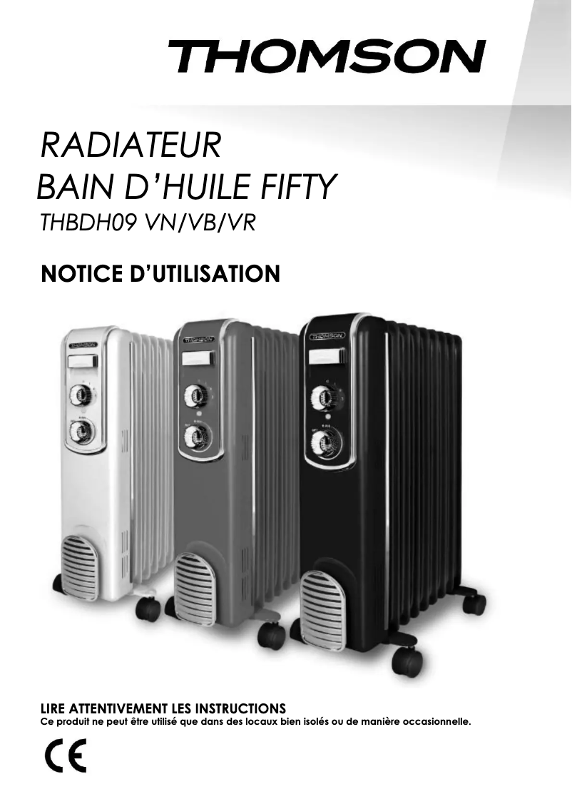 Page 1 de la notice Manuel utilisateur Thomson THBDH011VR