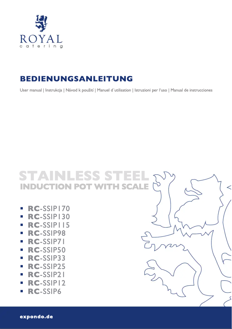 Page 1 de la notice Manuel utilisateur Royal Catering RC-SSIP71