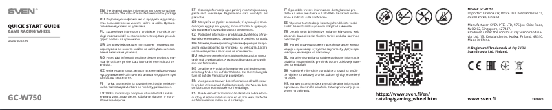 Page 1 of the manual Quick Start Guide Sven GC-W750