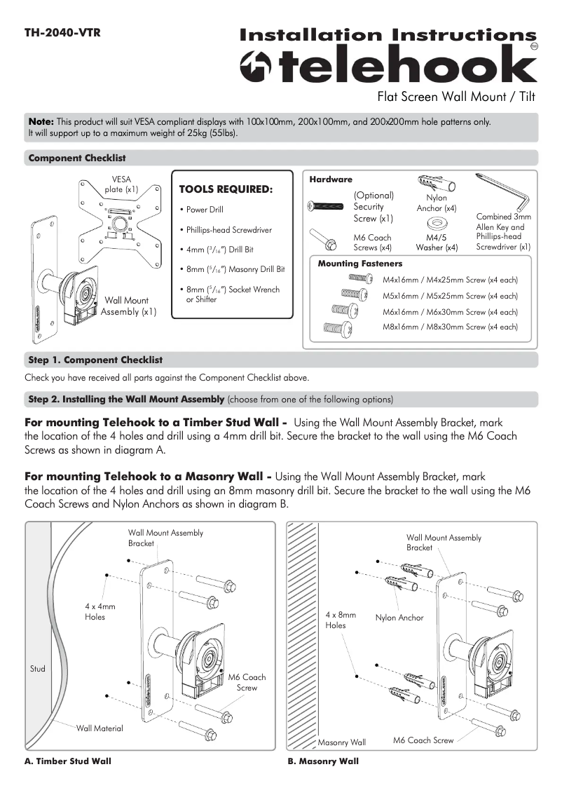 Page 1 de la notice Manuel utilisateur Atdec TH-2040-VTR