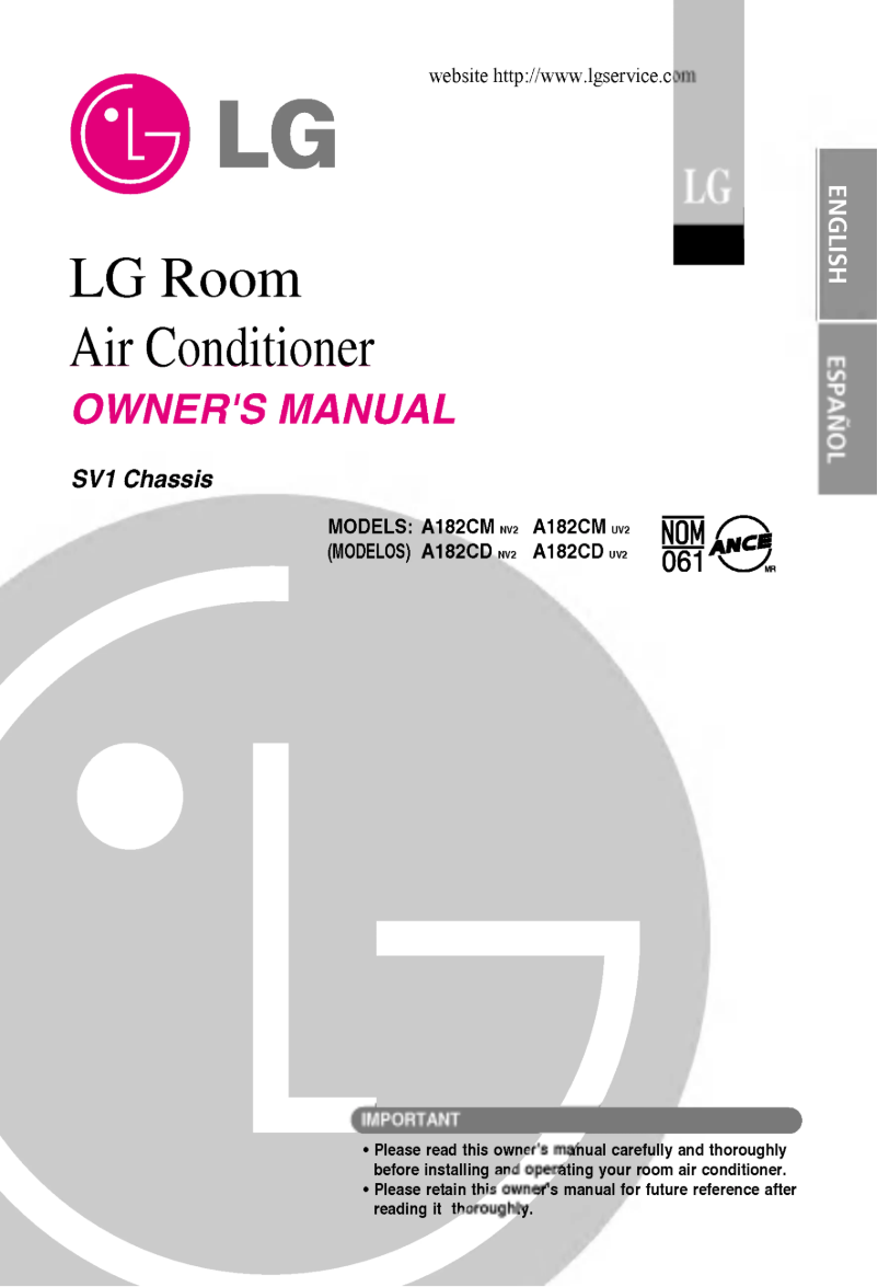 Page 1 de la notice Manuel utilisateur LG A182CB