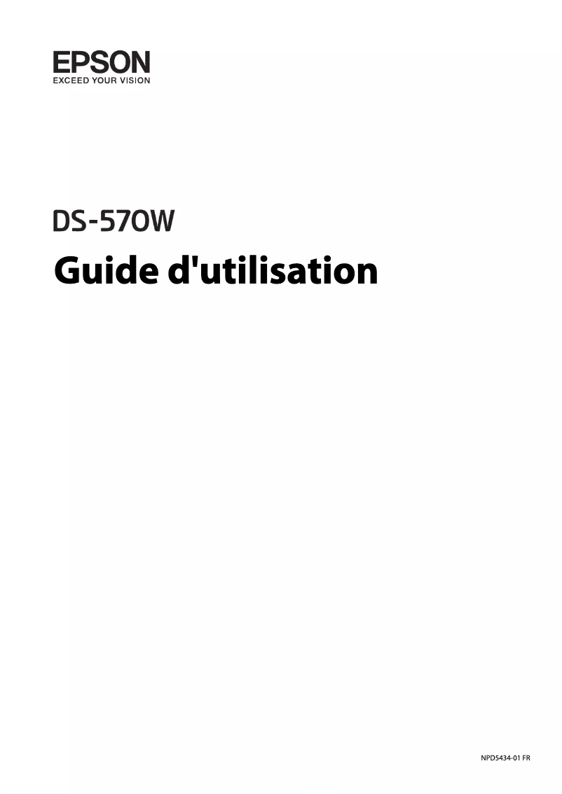 Page 1 de la notice Manuel utilisateur Epson WorkForce DS-570W