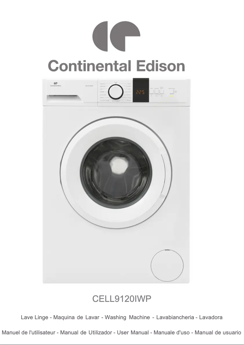 Página 1 del manual Manual de usuario Continental Edison CELL9120IWP