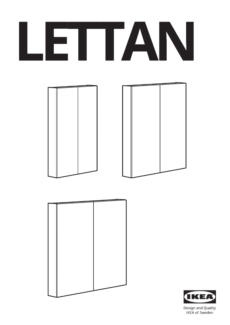 Page 1 de la notice Manuel utilisateur Ikea LETTAN 805.354.99
