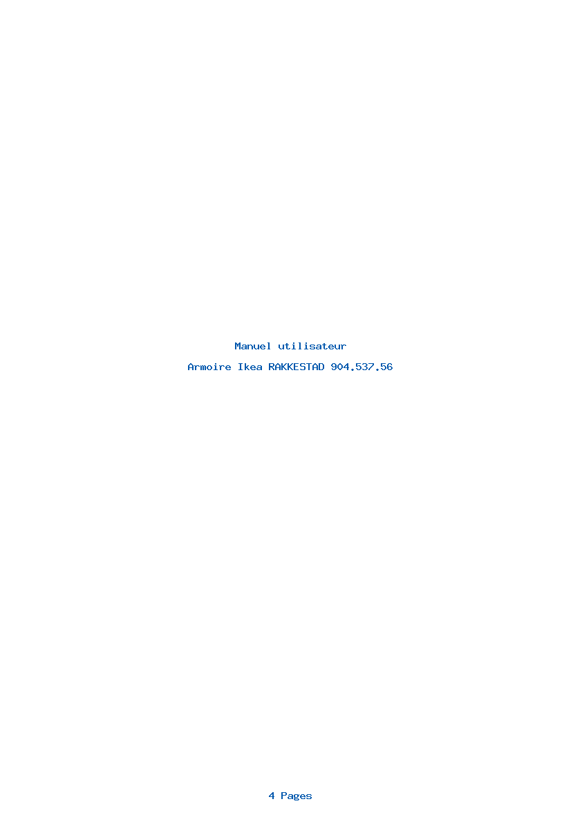 Page 1 de la notice Manuel utilisateur Ikea RAKKESTAD 904.537.56