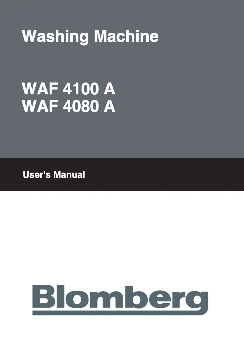 Página 1 del manual Manual de usuario Blomberg WAF 4100 A