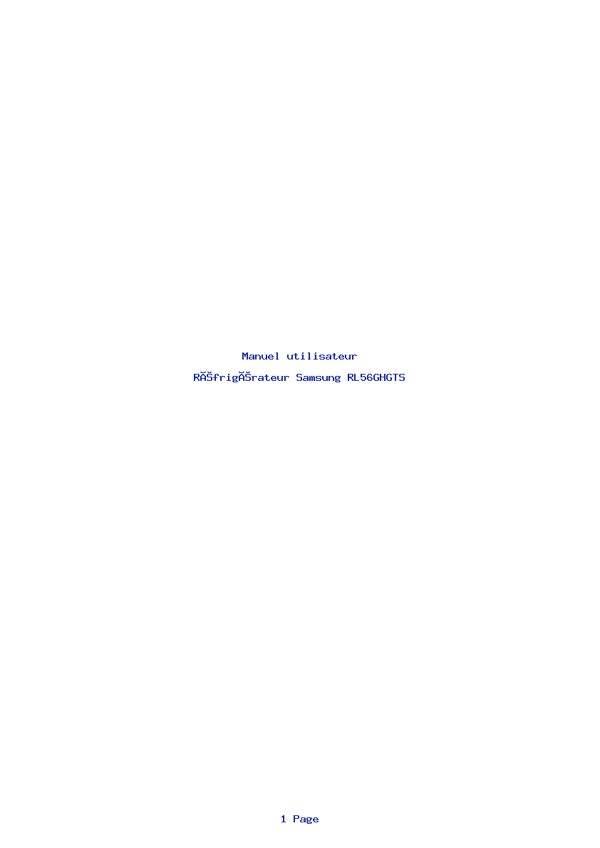 Image de la première page du manuel de l'appareil RL56GHGTS