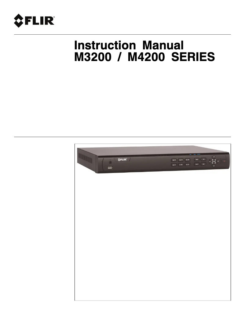 Page 1 de la notice Manuel utilisateur FLIR M42164