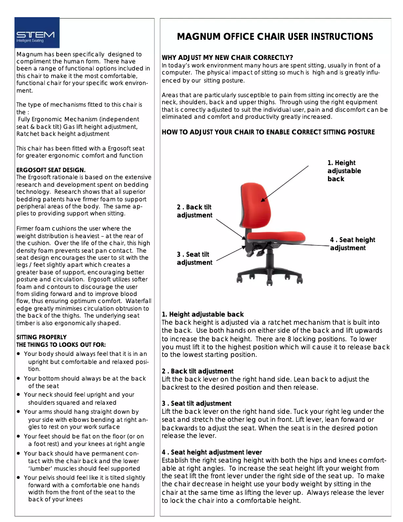 Page 1 de la notice Manuel utilisateur Stem Magnum 6600